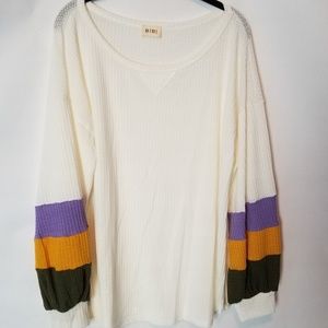 🍂New for Fall🍂 Waffle Knit Bubble Sleeve Top